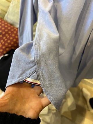 Camisa Fred Perry Azul Usada Uma Vez