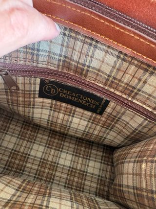 Bolso de piel vintage marrón