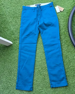 Pantalones Vans chinos azul verdoso