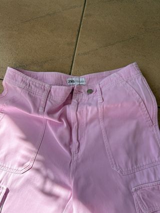 Pantalones cargo rosa palo