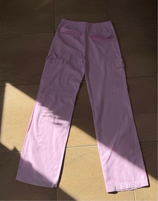 Pantalones cargo rosa palo