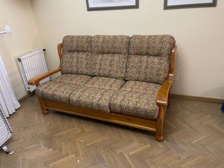 Sofá de pino tapizado 3 plazas