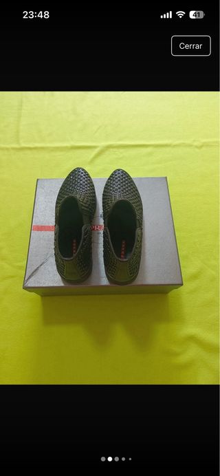 Botines Prada Negros/Grises