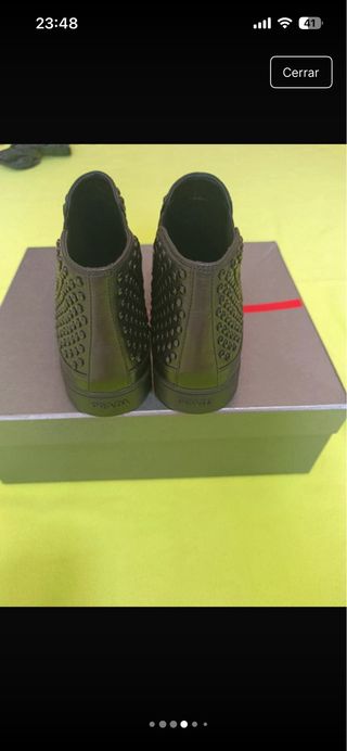 Botines Prada Negros/Grises