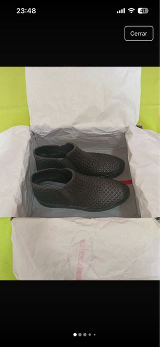 Botines Prada Negros/Grises