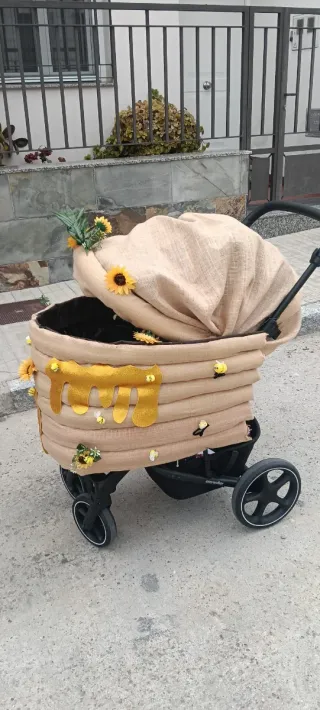 Colmena abeja silleta carnaval hecho a mano