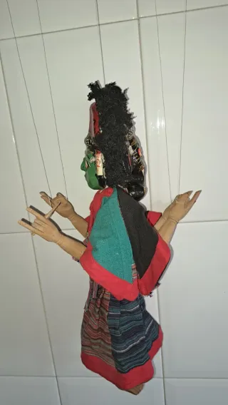 Marioneta Nepal 2 Caras Hecha a Mano