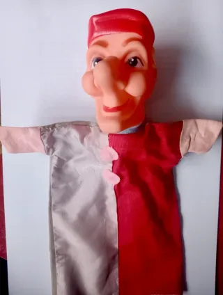 Marionetas Títeres antiguos de tela y plástico