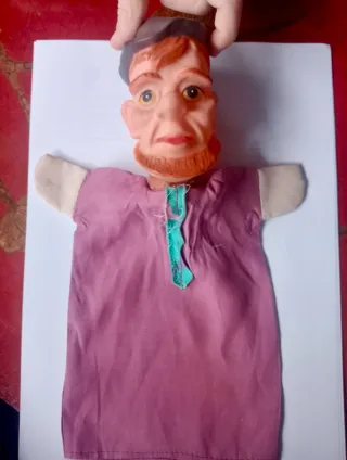 Marionetas Títeres antiguos de tela y plástico