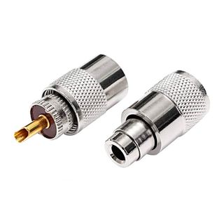 5x CONECTOR PL259+REDUCTOR UG175 PARA RG58 RG213