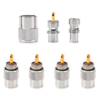 5x CONECTOR PL259+REDUCTOR UG175 PARA RG58 RG213