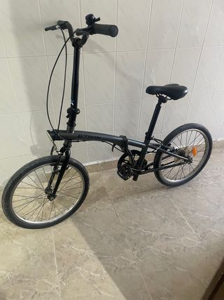 Bicicleta plegable B'TWIN negra