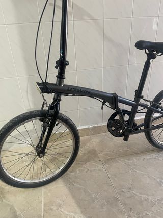 Bicicleta plegable B'TWIN negra