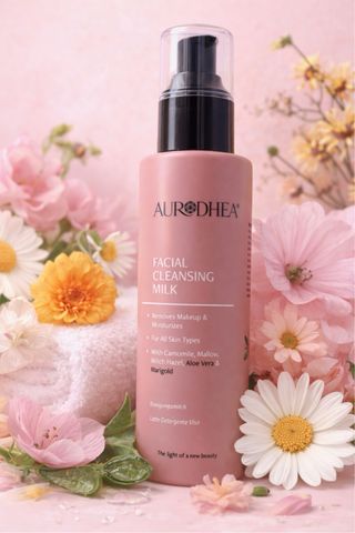 Leite de Limpeza Facial AURODHEA Rosa