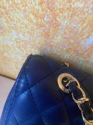 Borsa Chanel Vintage Blu e Oro