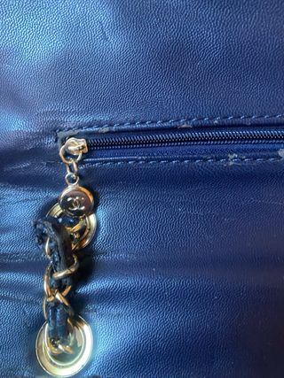 Borsa Chanel Vintage Blu e Oro