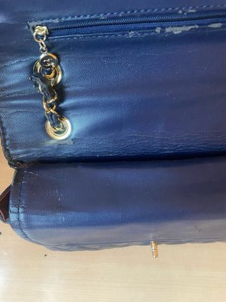 Borsa Chanel Vintage Blu e Oro