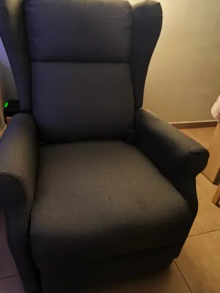 Sillón masaje reclinable gris oscuro