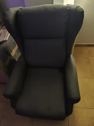 Sillón masaje reclinable gris oscuro