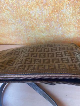 Borsa a tracolla vintage Fendi marrone multicolore