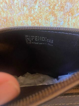 Borsa a tracolla vintage Fendi marrone multicolore