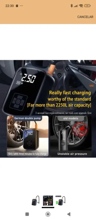 Compresor de aire inalámbrico