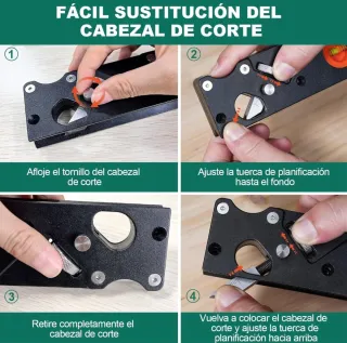 Cepillo carpintero con cuchillas