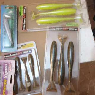 Lote señuelos pesca Molix, Keitech, Herakles