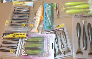 Lote señuelos pesca Molix, Keitech, Herakles
