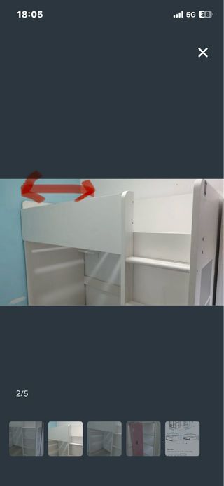 URGE VENDER CAMA ALTA CON ARMARIO