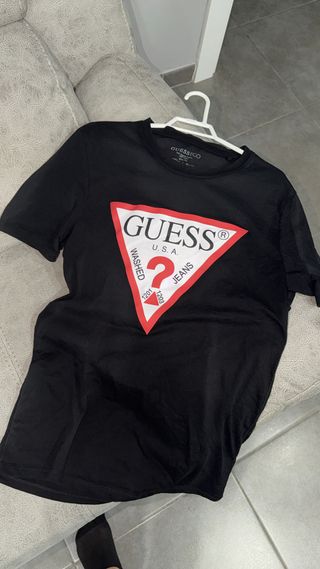 Camiseta Guess Negra Original Talla s