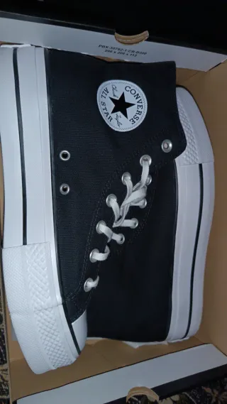 Converse plataforma negras