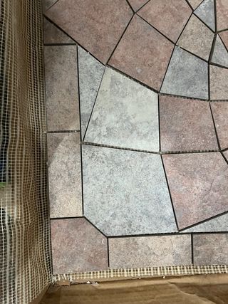 Mosaico para terraza diseño geométrico