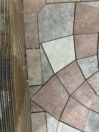 Mosaico para terraza diseño geométrico
