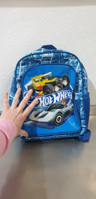 Mochila Infantil Hot Wheels Azul