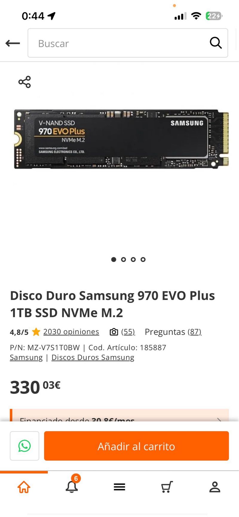 ssd nvme m.2 1tb Samsung 970 evo plus afbeelding 6