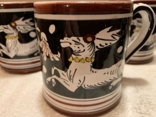 Set 4 Tazze Maiolica Senese