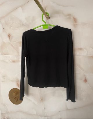 Camiseta Tommy Hilfiger manga larga negra Talla M