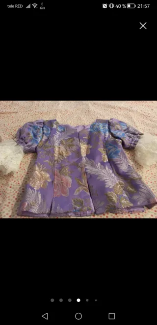 traje fallera morada floral