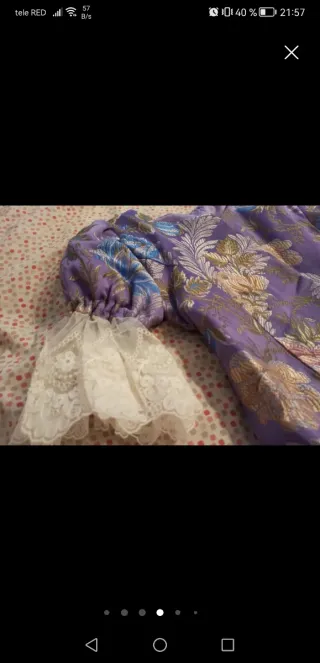 traje fallera morada floral