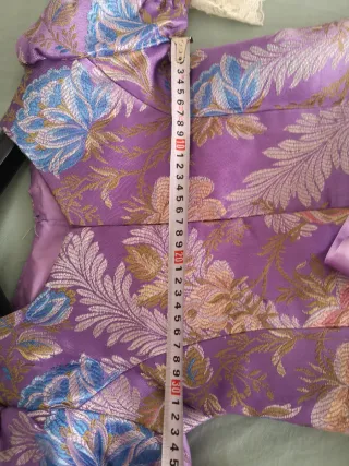 traje fallera morada floral