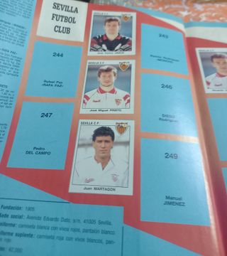 Álbum Fútbol Estrellas de la Liga 93/94 Panini