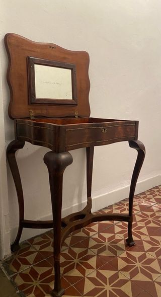 Mesa joyero/costurero antiguo madera