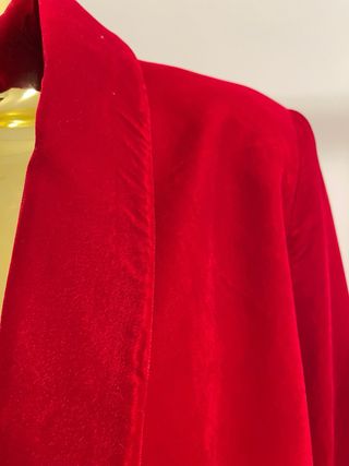 Vestido/Blazer Veludo Vermelho Zara