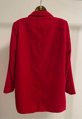 Vestido/Blazer Veludo Vermelho Zara