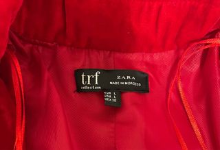 Vestido/Blazer Veludo Vermelho Zara