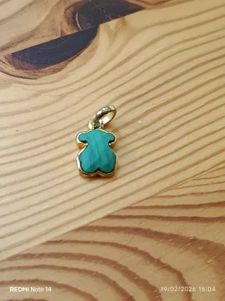 Pulseira Tous Ursinho Malachite Dourada