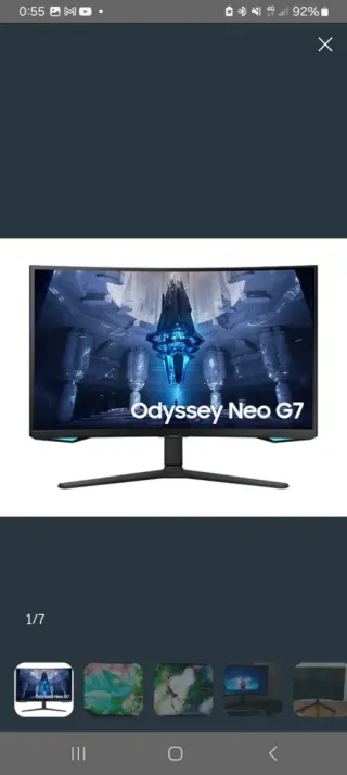 Monitor Samsung Odyssey Neo G7 32 4K 165Hz Curvo
