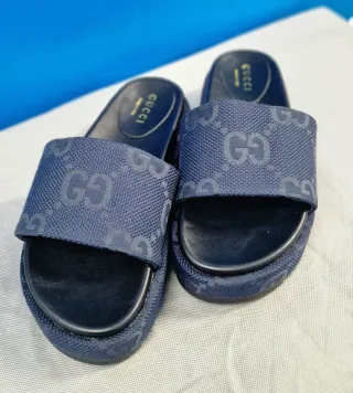 Sandalias de cuña Gucci Azul marino