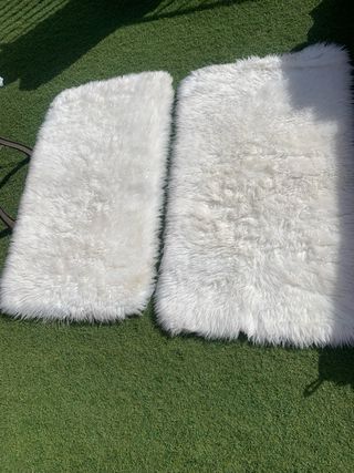 2 Tappeti di lana bianca 133x75cm